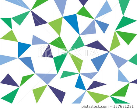 Geometric pattern, triangle, white background, green, blue 137651251