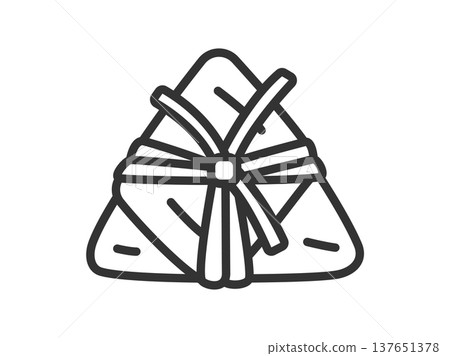 Chimaki icon (line drawing) illustration 137651378
