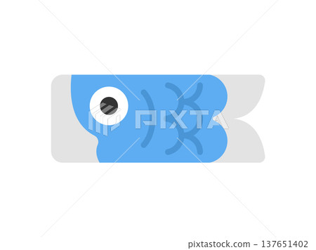 An illustration of a baby carp icon on a carp streamer. 137651402