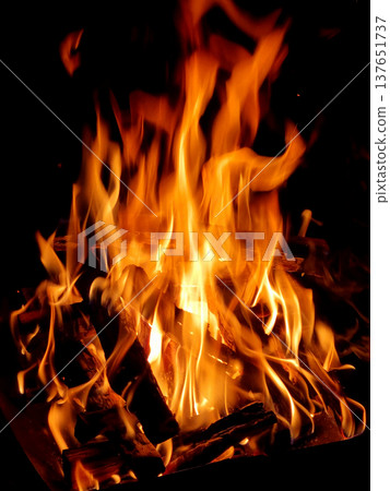 It is a flame rising from a bonfire. It is a flame rising from a bonfire. 137651737