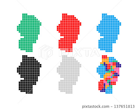 山形縣像素藝術地圖 - Square Dot-01 137651813