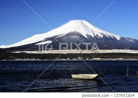 Scenery along the shore of Lake Yamanaka in March (Location: Lake Yamanaka shore) Scenery along the shore of Lake Yamanaka in March (Location: Lake Yamanaka shore) 137651884