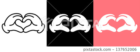 Heart hand sign icon 137652006