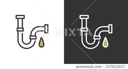 Plumbing water leak icon Plumbing water leak icon 137652017