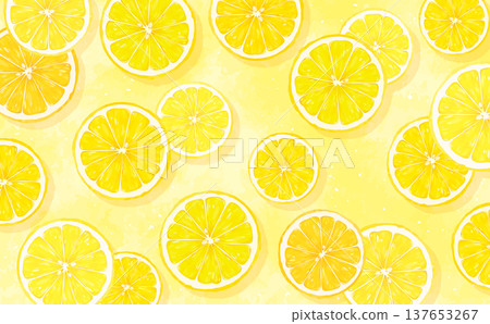 Sliced Lemon Background 2_Horizontal 137653267