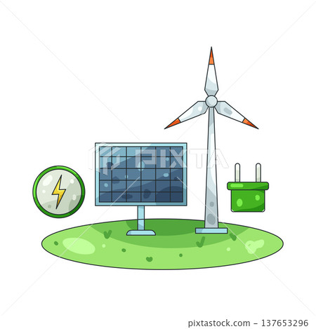 Illustration of Renewable energy Illustration of Renewable energy 137653296