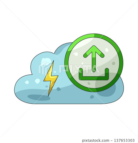 Illustration of Cloud upload 137653303