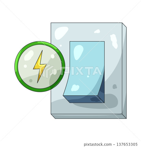 Illustration of power switch 137653305