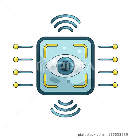 Illustration of eye sensor Illustration of eye sensor 137653389