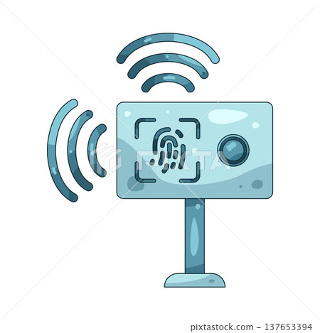 Illustration of finger sensor Illustration of finger sensor 137653394