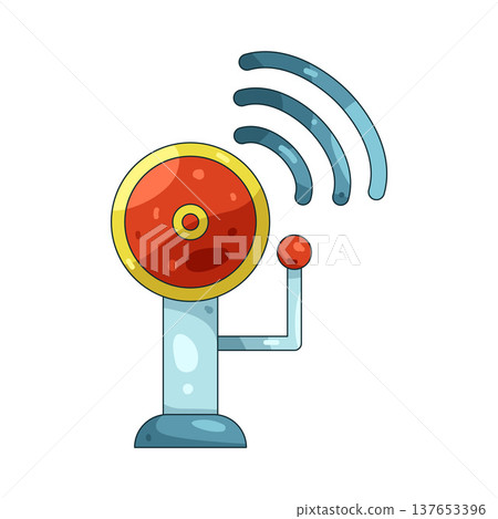 Illustration of fire alarm Illustration of fire alarm 137653396