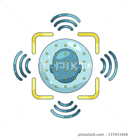 Illustration of face sensor Illustration of face sensor 137653408