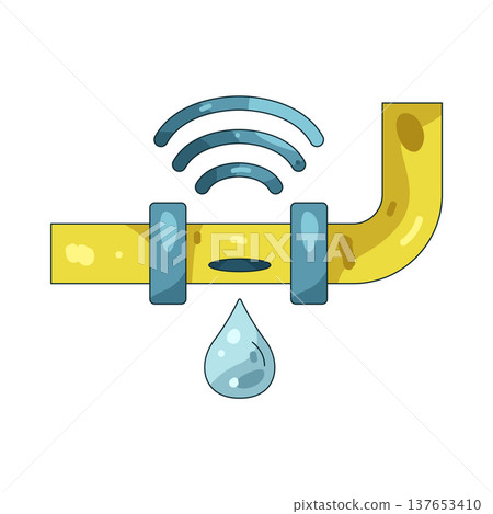 Illustration of water sensor Illustration of water sensor 137653410