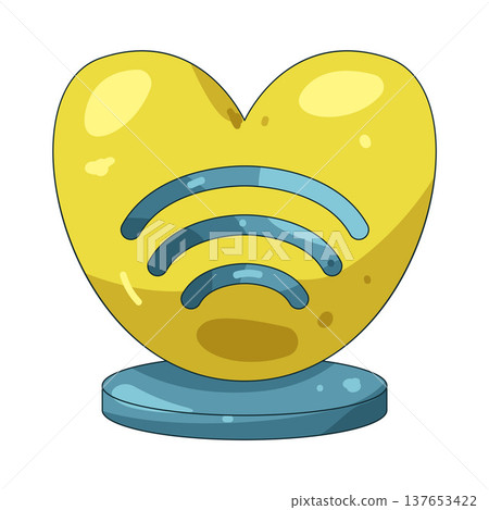 Illustration of heart sensor Illustration of heart sensor 137653422