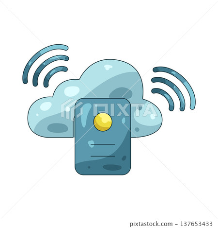 Illustration of cloud sensor Illustration of cloud sensor 137653433