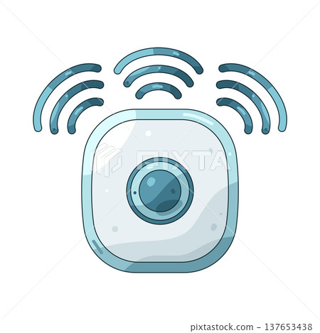 Illustration of wireless sensor Illustration of wireless sensor 137653438
