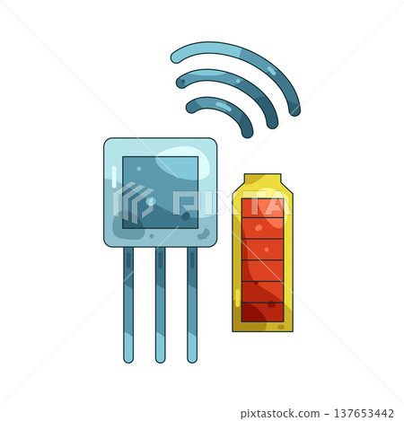 Illustration of battery sensor Illustration of battery sensor 137653442