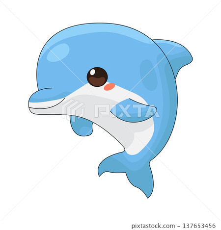 Illustration of dolphin Illustration of dolphin 137653456