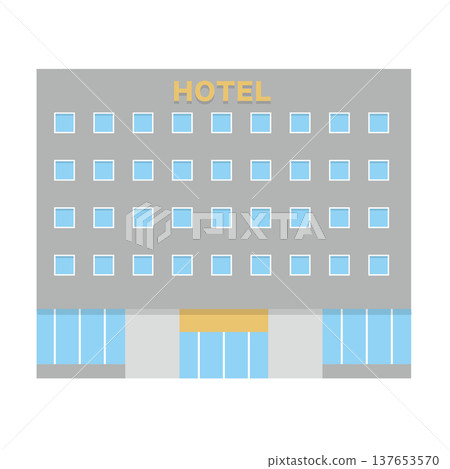 Hotel building illustration 137653570