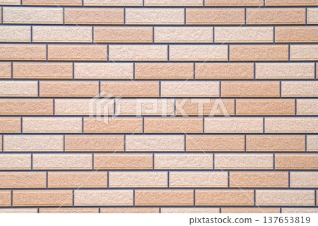 Brick-patterned, high-quality, clean-looking wall covering in beige tones (2 colors) 137653819