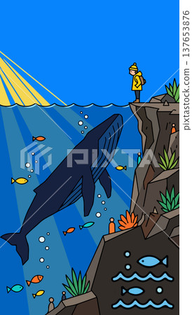 Whale Watching from the Cliff Whale Watching from the Cliff 137653876
