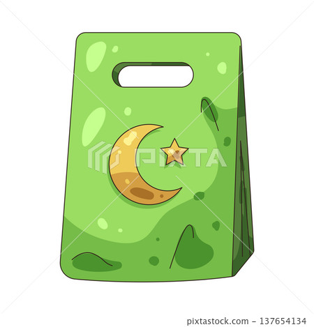 Illustration of gift bag 137654134