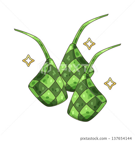 Illustration of ketupat Illustration of ketupat 137654144