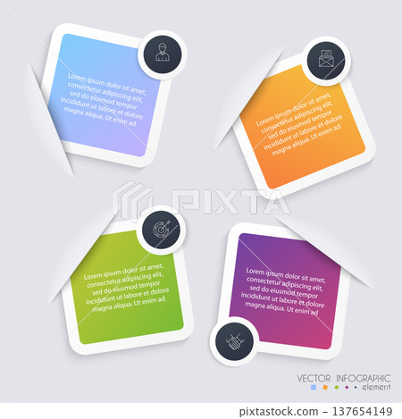 Infographic Templates for Business. Can be used for website layout vector, numbered banners, diagram. 137654149