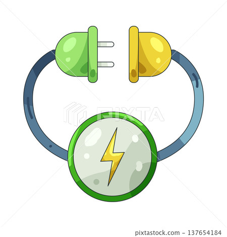 Illustration of electrical plug Illustration of electrical plug 137654184