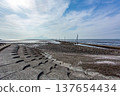 Nagabeta Seafloor Road - A road with utility poles running over the sea in Uto City, Kumamoto Prefecture 137654434