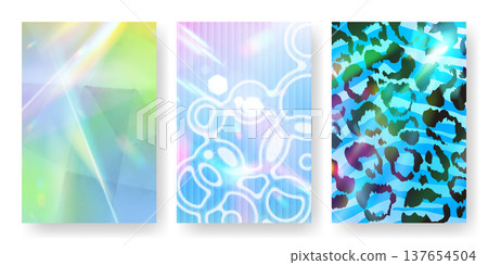 Abstract gradient and leopard pattern set Abstract gradient and leopard pattern set 137654504