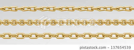 Golden chain links, seamless gold metal pattern Golden chain links, seamless gold metal pattern 137654539