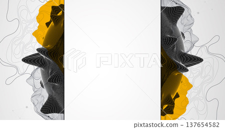 Trendy abstract wireframe background. Mountain art elements. Surface illustration. Vector. Trendy abstract wireframe background. Mountain art elements. Surface illustration. Vector. 137654582