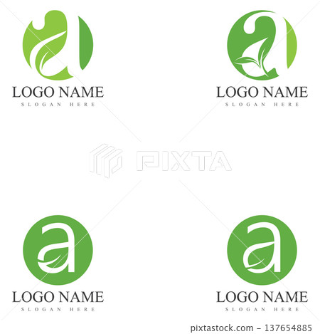 letter a leaf logo vector design template letter a leaf logo vector design template 137654885