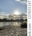 Sunset viewed from the river 137655197