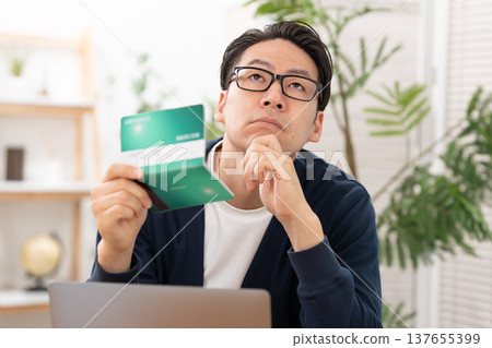 Worried man about money Worried man about money 137655399