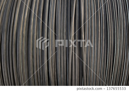 closeup electric galvanized steel wire for textured background closeup electric galvanized steel wire for textured background 137655533