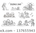 Two people having a picnic 137655943