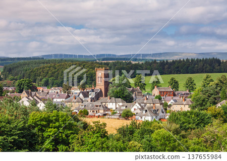 Scenic view of Doune village in Scottish countryside Scenic view of Doune village in Scottish countryside 137655984