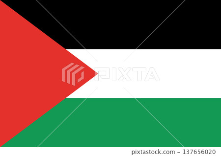 Palestine vector flag in official colors and 3:2 aspect ratio. 137656020