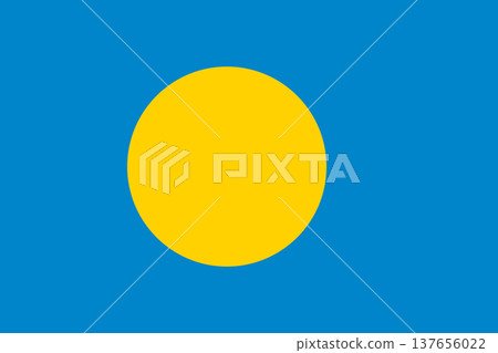 Palau vector flag in official colors and 3:2 aspect ratio. 137656022