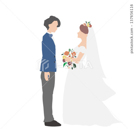 Facing bride and groom 137656116