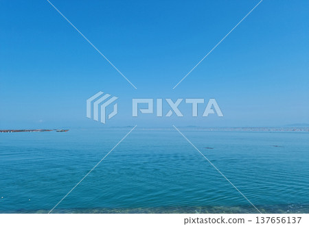 Blue sky and sea scenery 137656137