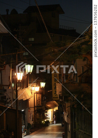 Shibu Onsen at night 137656202