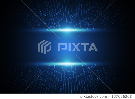 Abstract background with technology circuit board texture. Artificial intelligence electronic board. Communication and engineering concept. Vector illustration 137656268