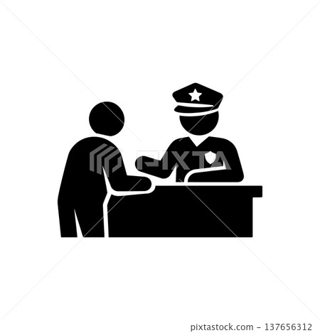 Reporting Crime Station Desk Icon Reporting Crime Station Desk Icon 137656312