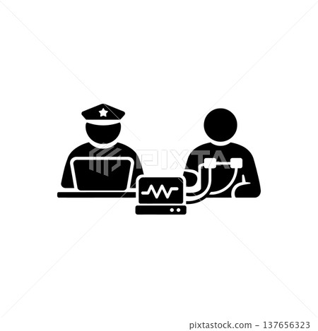 Polygraph Lie Detector Test Icon Polygraph Lie Detector Test Icon 137656323
