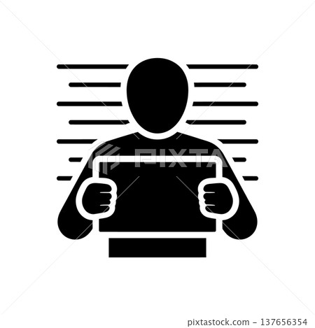 Criminal Identification Mugshot Process Icon 137656354
