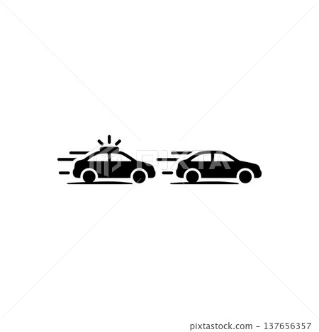 High Speed Police Pursuit Icon High Speed Police Pursuit Icon 137656357
