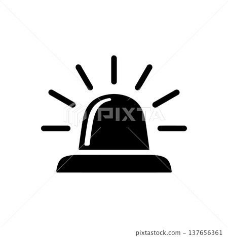 Emergency Siren Warning Alarm Icon 137656361